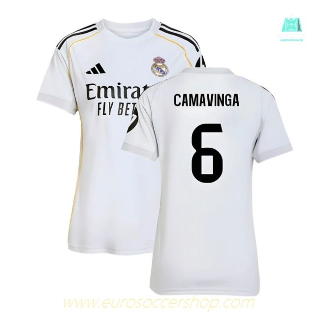 2025-2026 Real Madrid Home Shirt (Womens) (Camavinga 6)