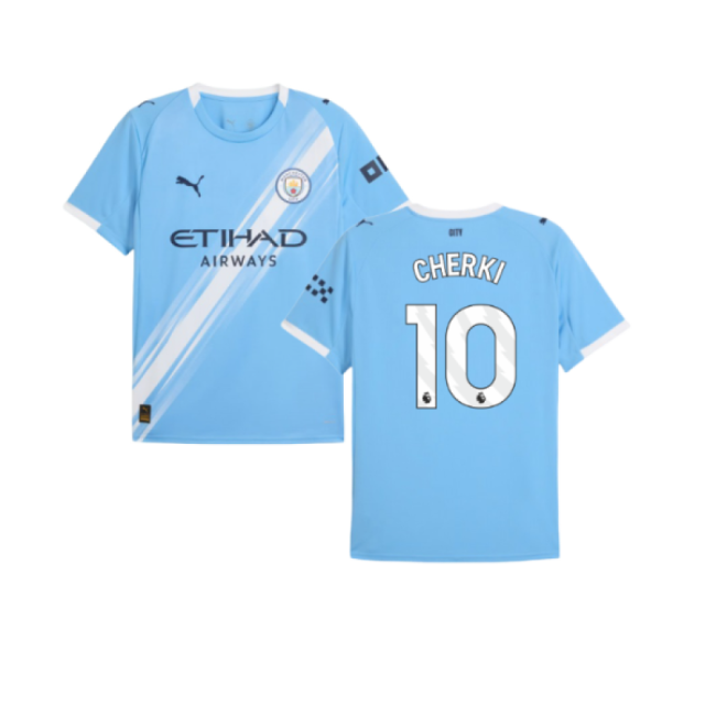 2025-20 Man City Authentic Home Soccer Jersey Cherki 10 M S