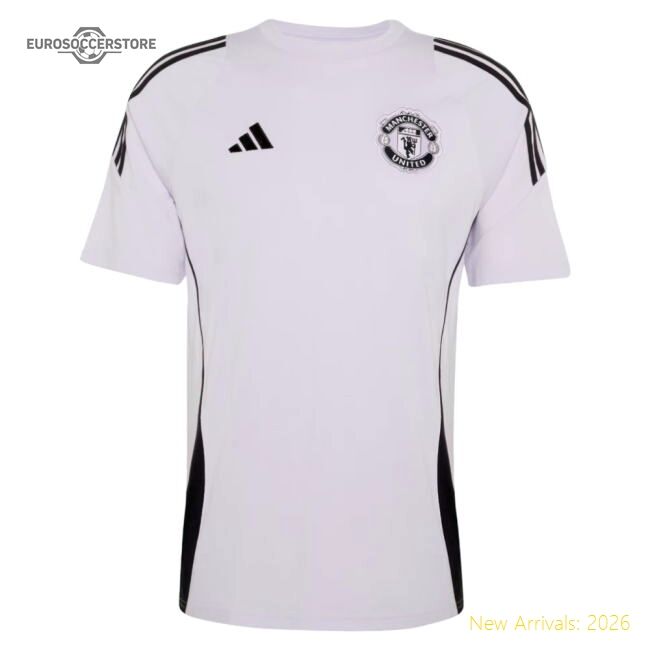 Authentic 2025-2026 Man Utd Training Tee (purple Tint) (your Name)