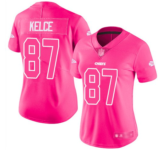 Kansas City Chiefs Game Football Jersey - Pink  | authentic jersey
