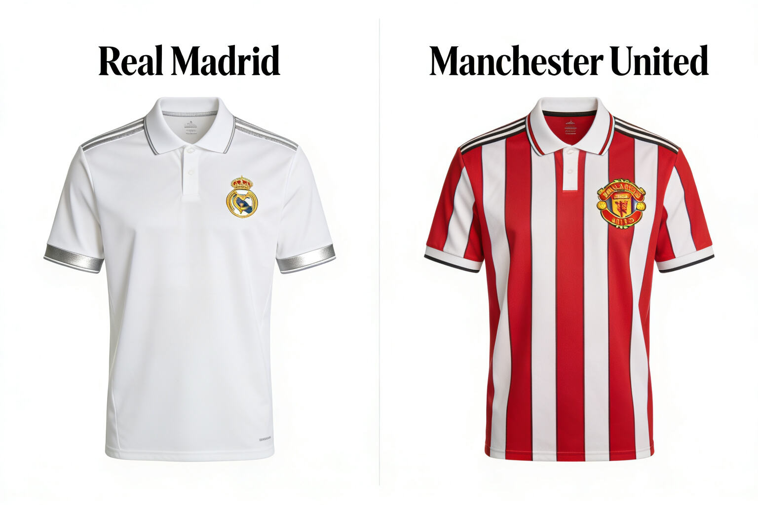Manchester United,Real Madrid,local or "heritage" design