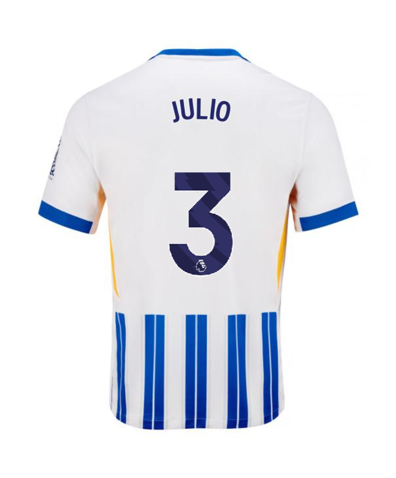 Brighton Hove Albion's 24-25 Home Jersey with JULIO 3