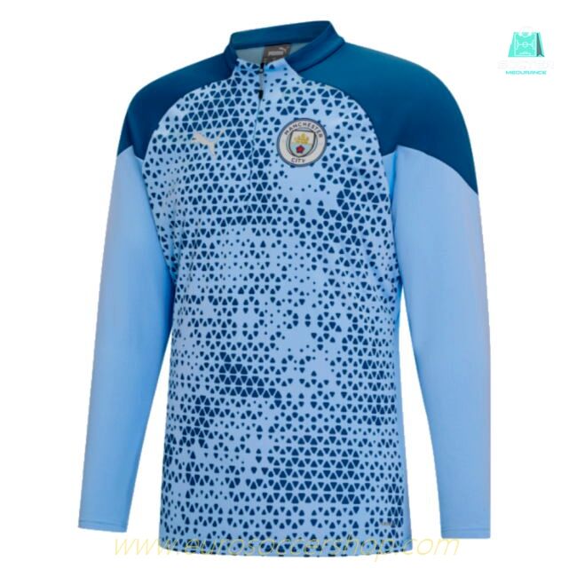 2023-2024 Man City Training Fleece (Light Blue)