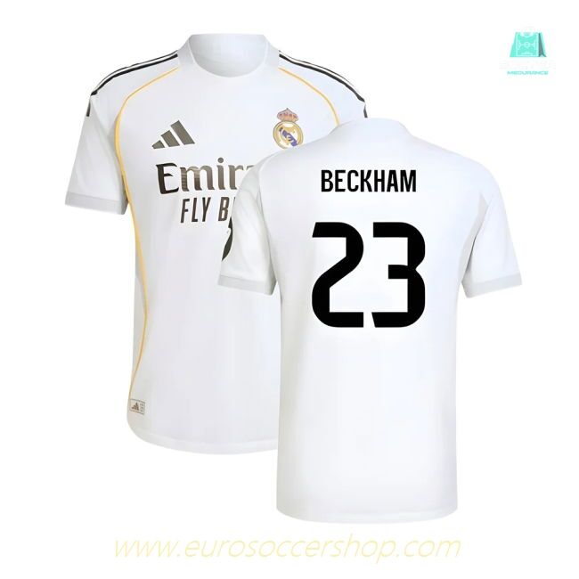 2025-2026 Real Madrid Authentic Home Shirt (Beckham 23)