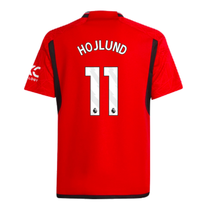 Ultra Comfort Football Man Utd Home Shirt Kids Hojlund #11 New Rel...
