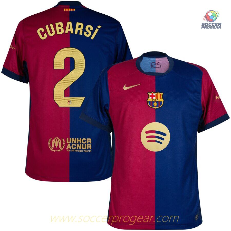 Barca Home Team Football Jersey 2024-2025 Season Cubarsi New Sponsor