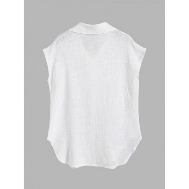 Button Up Vest Shirt MC3604