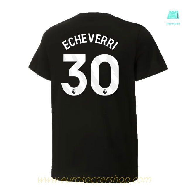2024-2025 Man City ftblCulture Tee (Black) (Echeverri 30)
