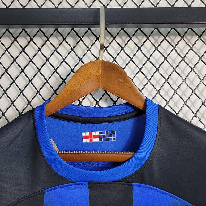 2324 Inter Milan Home Blue Long Sleeve Soccer Jersey Football Shirt -