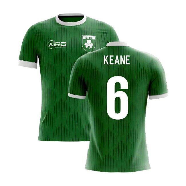 Keane 6 Licensed Copy Ireland Home Fan Shirt for Adults