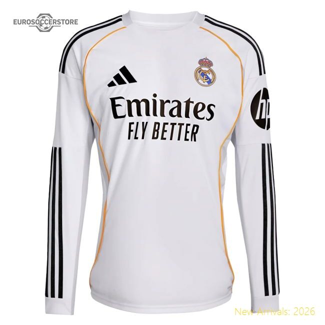 Excellent 2025-2026 Real Madrid Long Sleeve Main Jersey (figo 10)