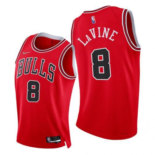 CHI Zach Lavine #8 Superior 2021 75th NBA Authentic Jersey Red