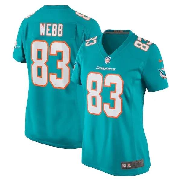 None Raleigh Webb Game Jersey - Aqua | NFL Player Jersey | NFL Footbal