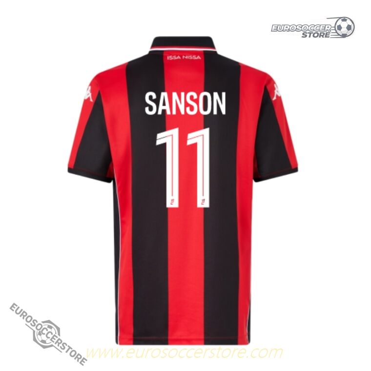 OGC Nice Home SANSON Number 11 Football Jersey for the 25-26 Season