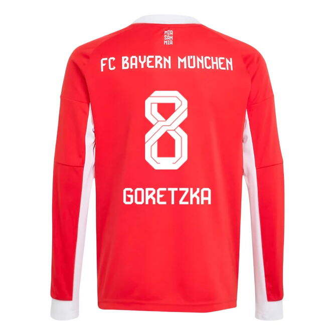 Home Shirt for Bayern Munich Long Sleeve 2025-2026 (Youth