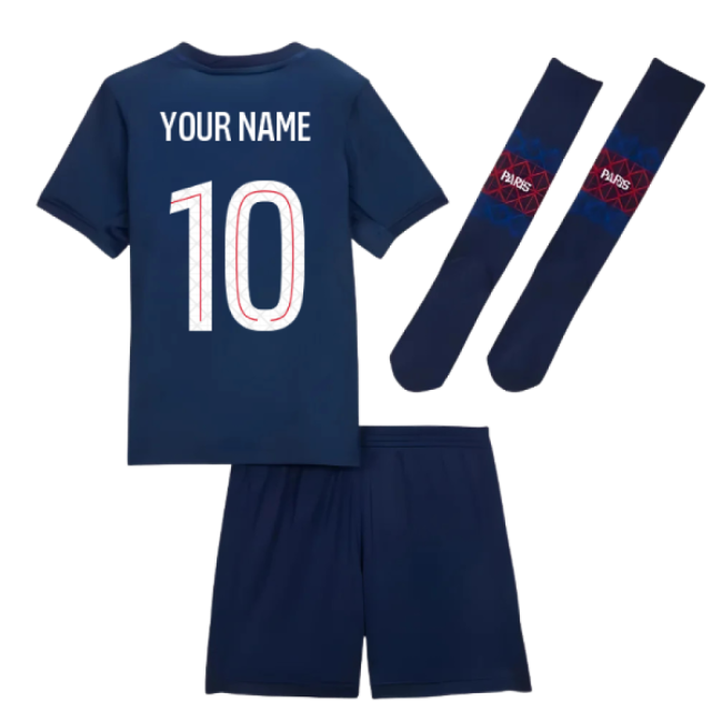 PSG Official 2025-2026 PSG Home Little Kids Mini Kit (Your Name)