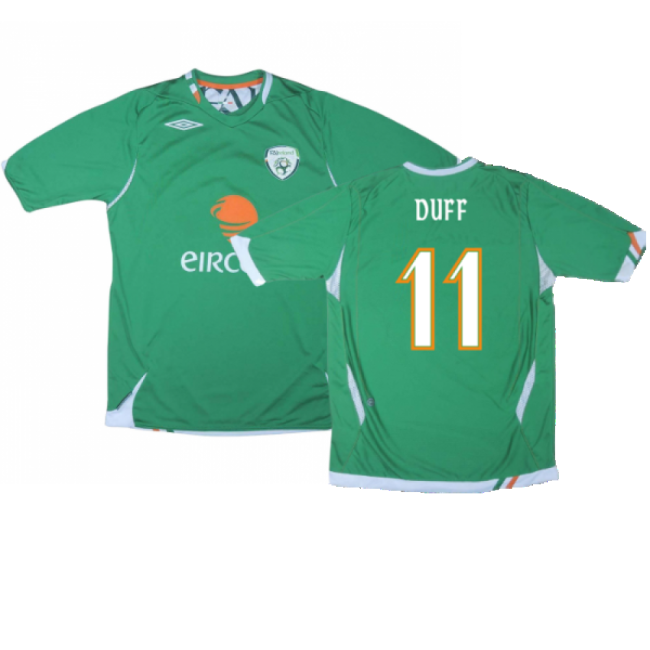 Duff 11 Elite Style Ireland Home Player Jersey 2006-2007
