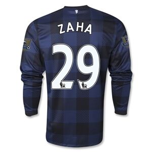 13-14 Manchester United 29 ZAHA Away Black Long Sleeve Jersey Shirt -