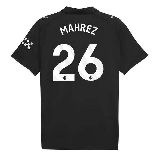 Man City 2025-20 Away Football Shirt with Mahrez Printing M S