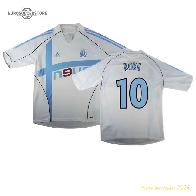 High-Quality Marseille 2004-05 Home Shirt ((Excellent) L) (Koke 10)