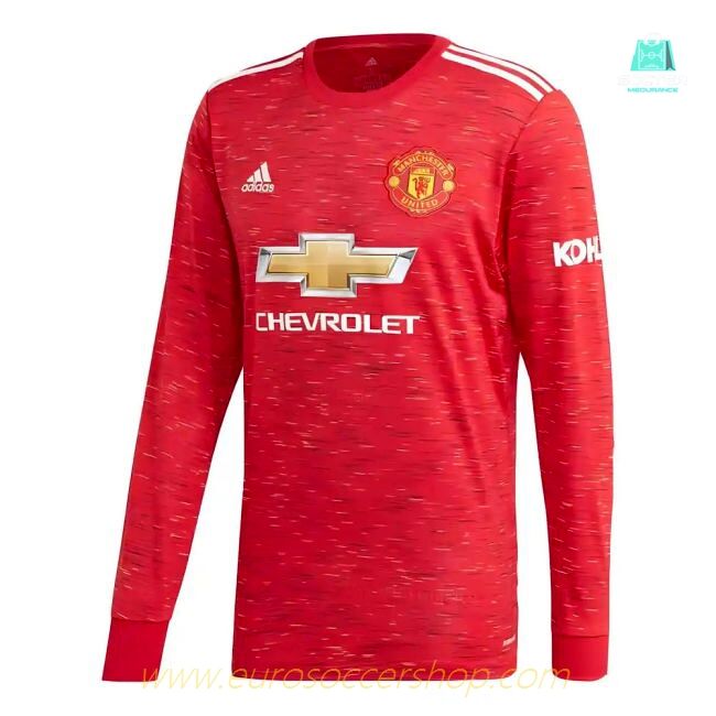 2020-2021 Man Utd Adidas Home Long Sleeve Shirt