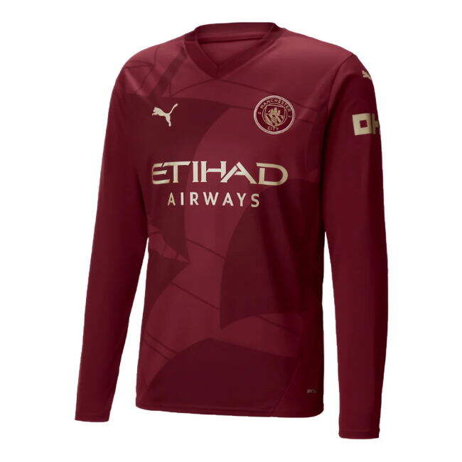 Classic Man City 2024-2025 Man City Third Long Sleeve Shirt (Rodrig...