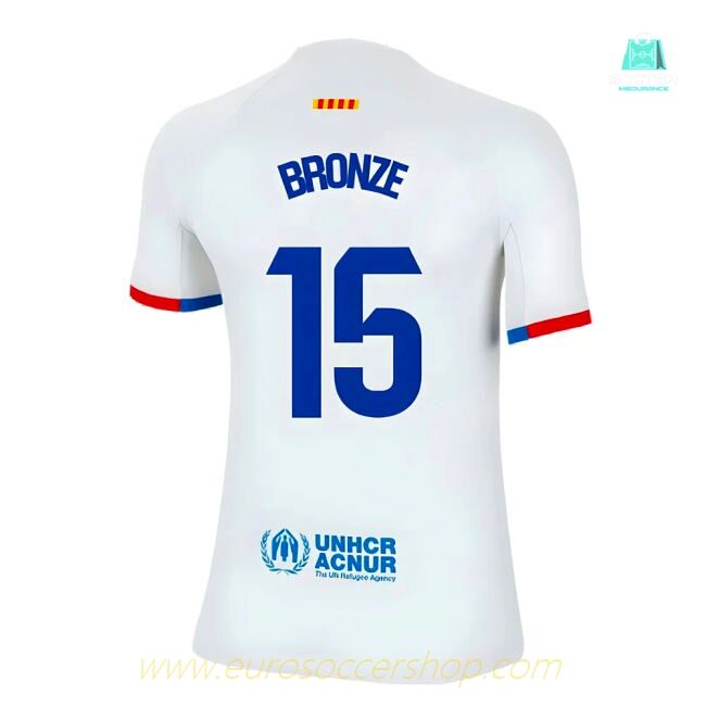 2023-2024 Barcelona Away Shirt (Kids) (Bronze 15)