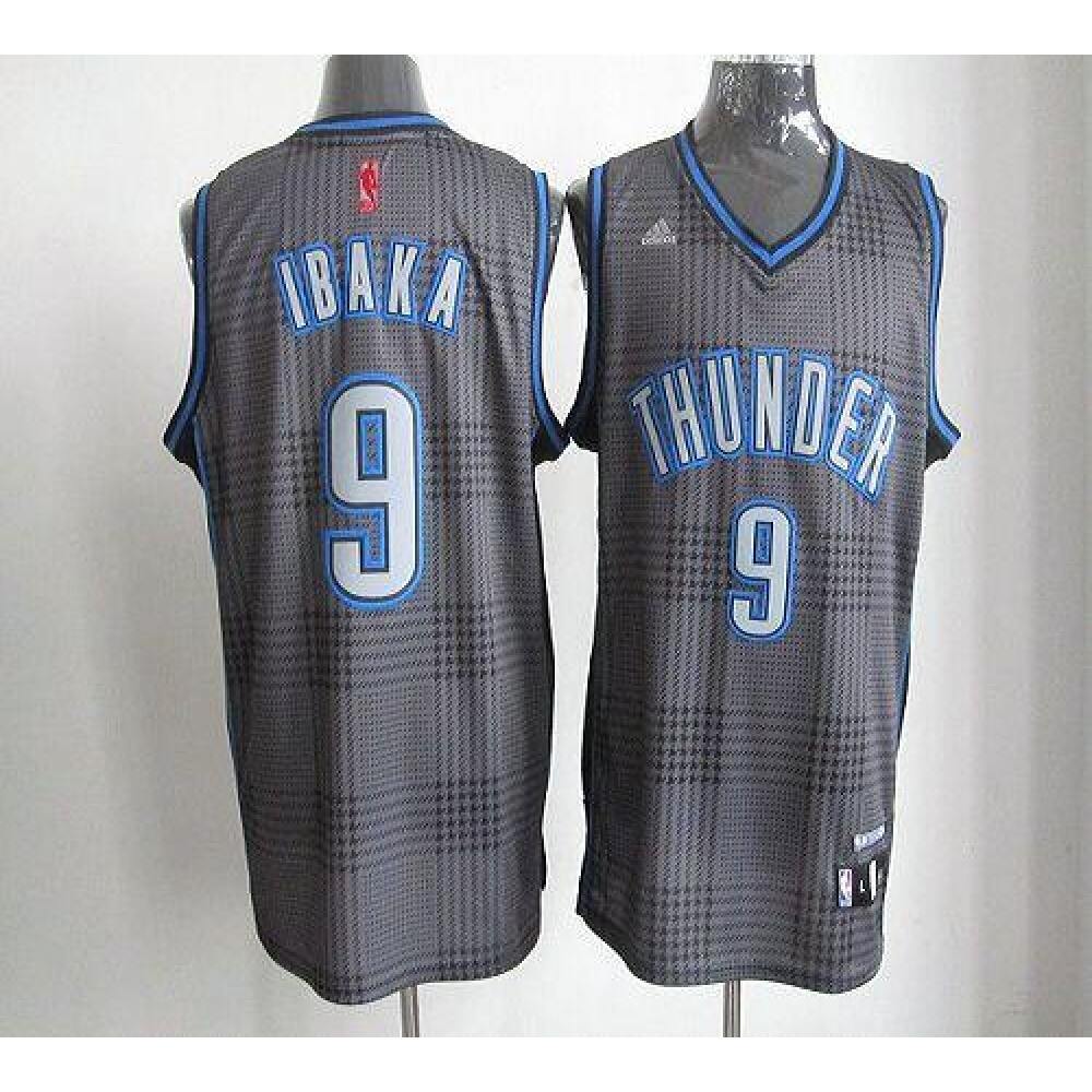Thunder #9 Serge Ibaka Black Rhythm Fashion Stitched NBA Jersey