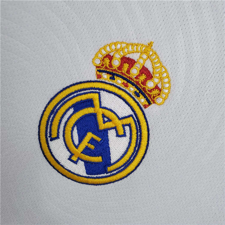 Real Madrid 21-22 Home White Soccer Jersey Football Shirt Long Sleeve