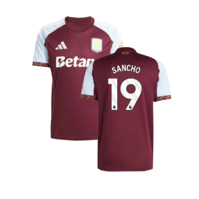 2025-2026 Aston Villa Home Flexible Vintage Jersey Modern Sancho #141