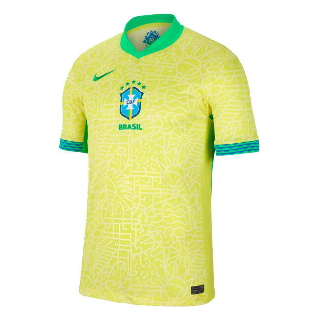 Endrick 21 2024-2025 Brazil Soccer Team Home Jersey