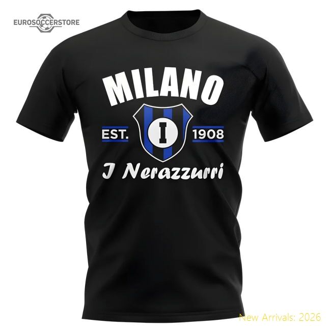 Top-grade Inter Milan Established Football Tee (black) - Match Quality