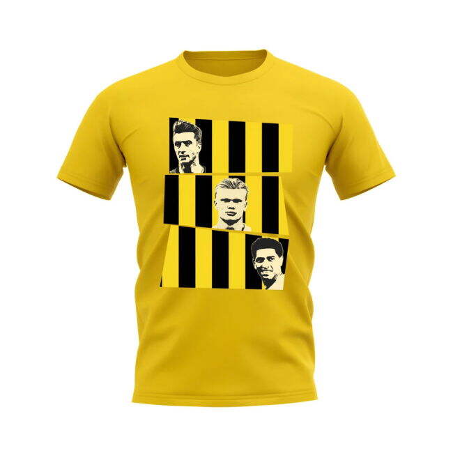 Reus Haaland Bellingham Borussia Dortmund Trio football T-Shirt (Adult