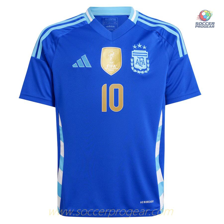 Argentina Away Child Jersey Set Soccer Shirt 2024/25 Collection Messi