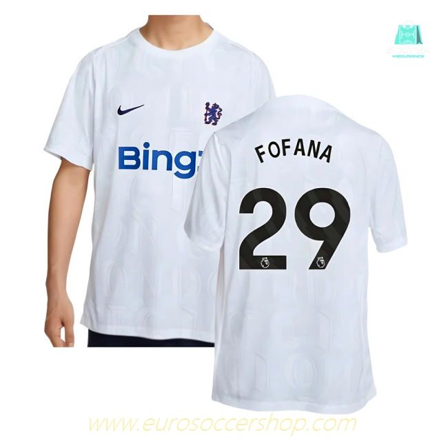 2025-2026 Chelsea Academy Pro Pre-Match Football Top (White) (Fofana 29)