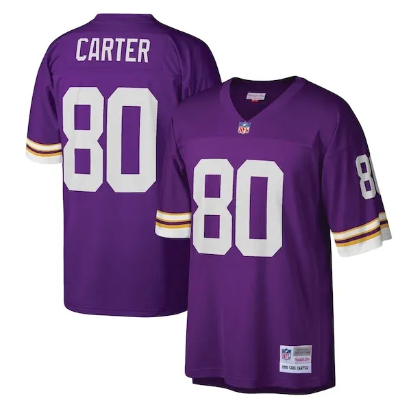 None Cris Carter Replica Jersey - Purple | NFL Player Jersey