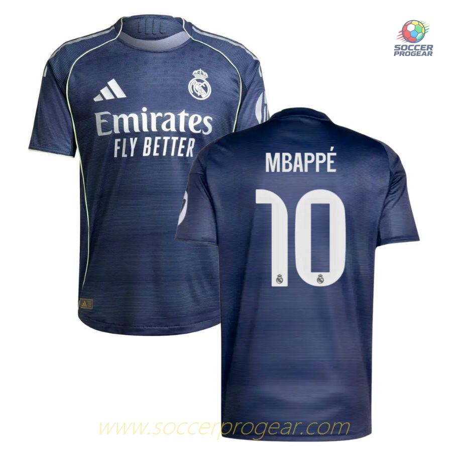 Real Madrid Away Soccer Jersey 2025-2026 Season Mbappe