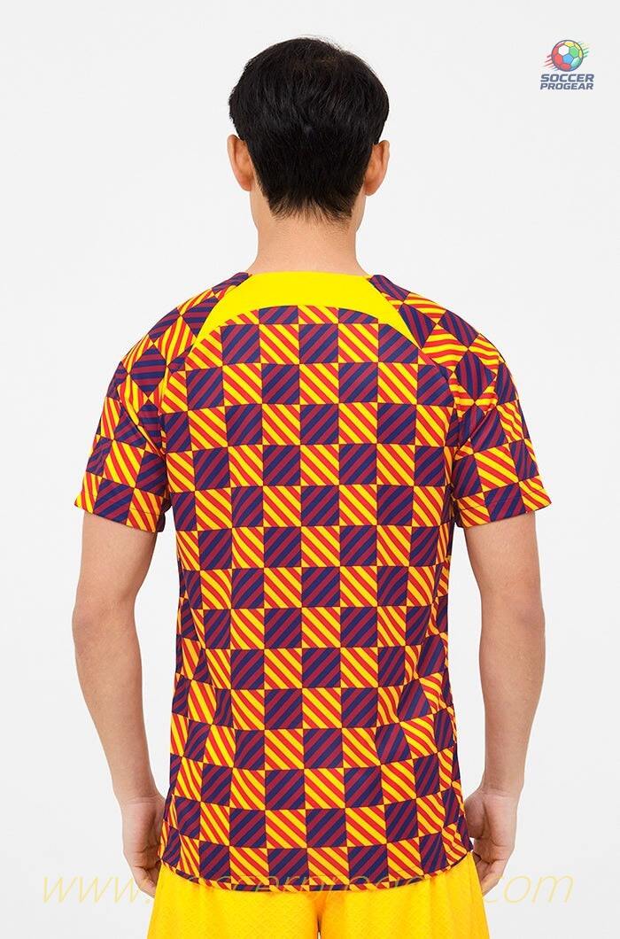 Barca Pre Match Football Jersey Yellow 2023 2024