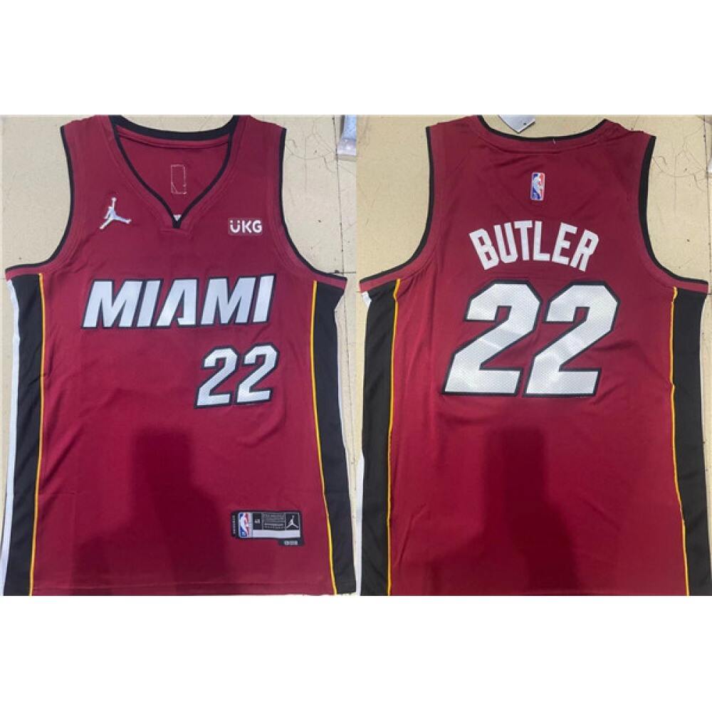 Game Day Affordable Men's Miami Heat #22 Jimmy Red Basketball Jersey