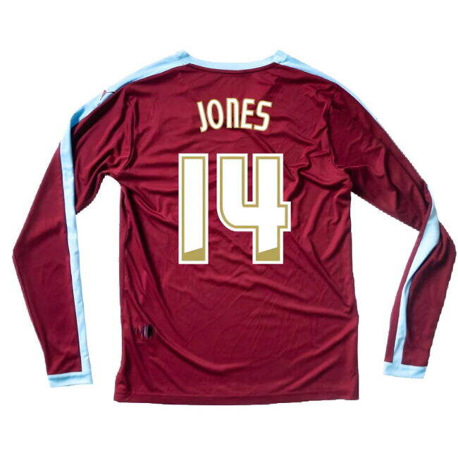 Burnley 2015-16 Long Sleeve Home Shirt ((Excellent) S) (Jones 14)
