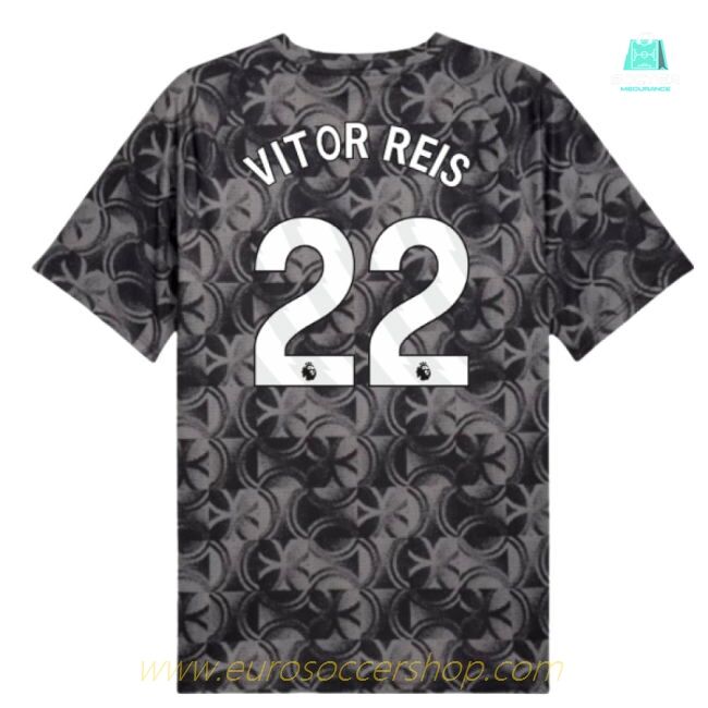 2025-2026 Man City Warm Up Jersey (Black) (Vitor Reis 22)