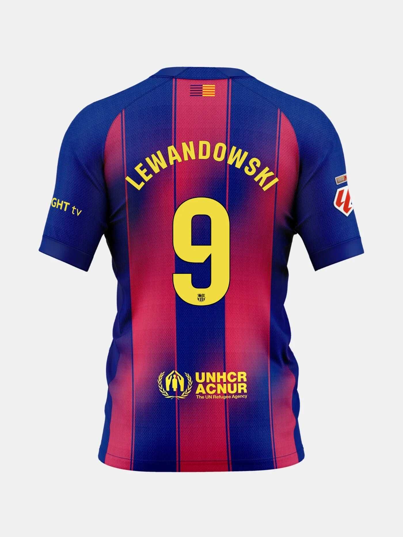 Player Version Barcelona Lewandowski #9 Home 2025/26 Soccer Jersey - L
