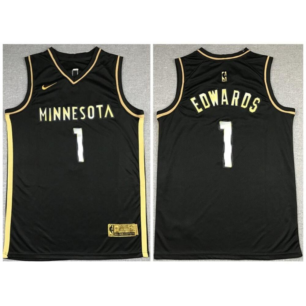 Limited Edition Men's MIN #1 Anthony Black Basketball Jersey