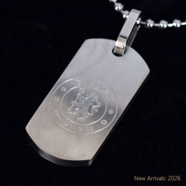 Official Chelsea Fc Matt Finish Dog Tag & Chain - Premium Quality