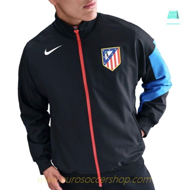 2025-2026 Atletico Madrid T90 Tracksuit Jacket (Black)