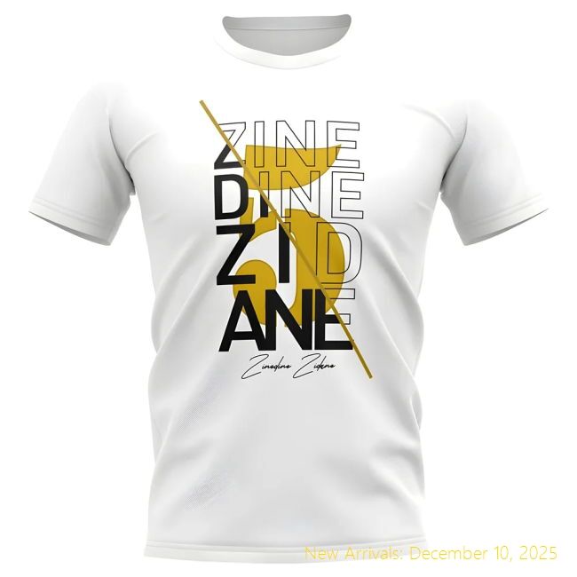 RM Zinedine Zidane Real Madrid Graphic Signature T-Professional Shirt