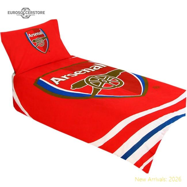 Official Arsenal Fc Pulse Single Duvet Set - Premium Quality Football