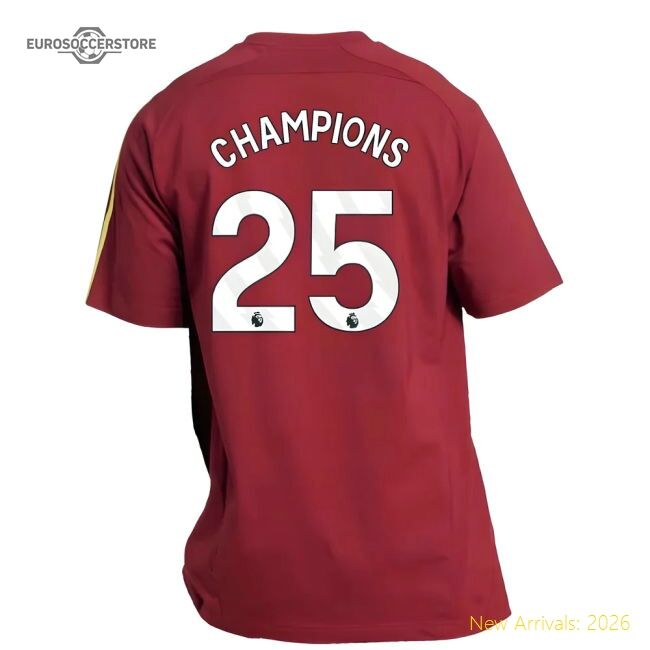 Official 2025-2026 Arsenal Ubp Tee (noble Maroon) (champions 25)