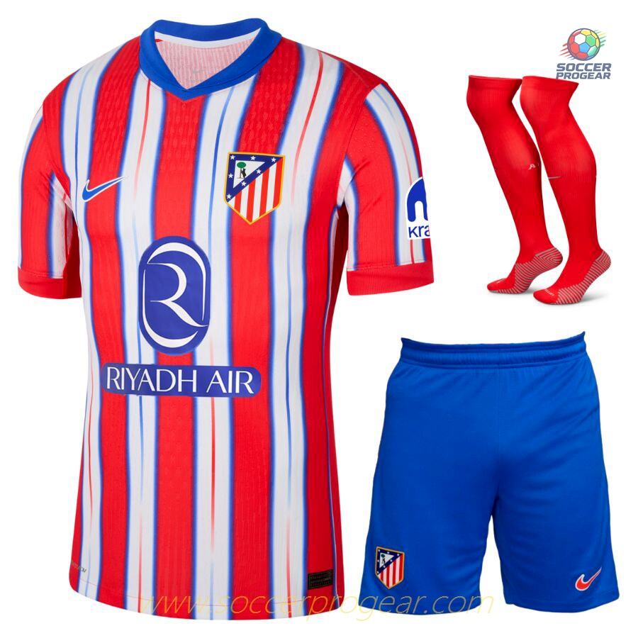 Atletico Madrid 2024-2025 Season Home Children Soccer Uniform Football Shirt