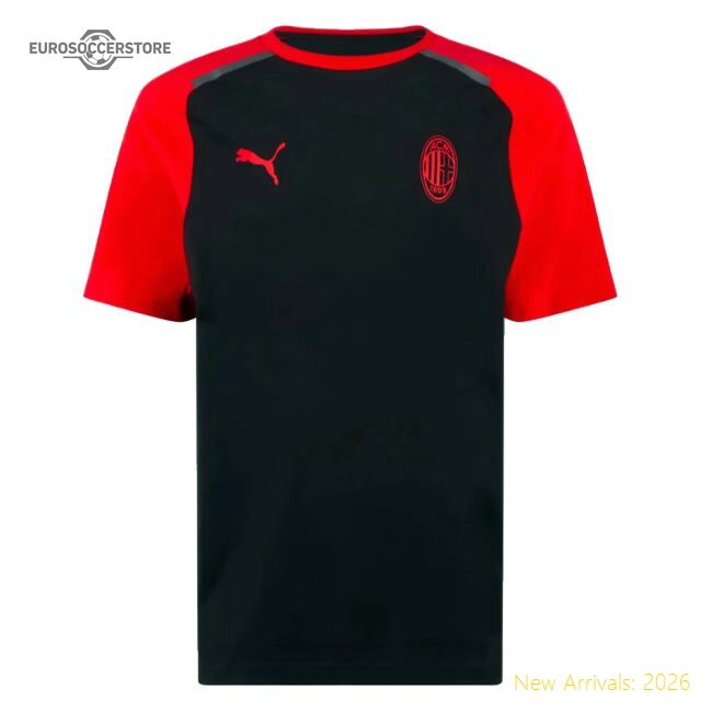 2023-2024 Ac Milan Casuals Tee (black) (maldini 3) - Fantastic Value